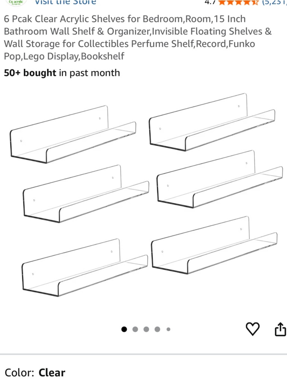 Clear Shelves